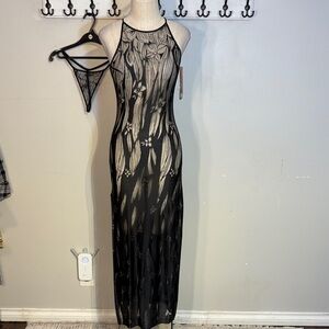 Shirley of Hollywood Elegant Black sheer nightgown NWT size Medium